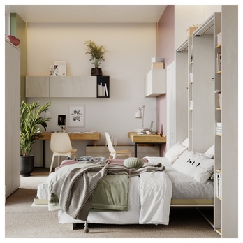 Sklápacia posteľ s roštom CONCEPT JUNIOR CJ-01, silk flou, 120x200 cm 1