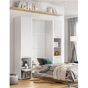 Sklápacia posteľ CONCEPT PRO CP-03 biela vysoký lesk, 90x200 cm 1