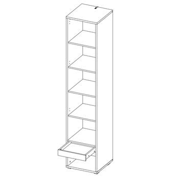 Skriňa CONCEPT PRO CP-07 1D biela vysoký lesk, 1 dvierka, 1 zásuvka 2