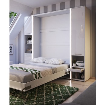 Skriňa CONCEPT PRO CP-07 1D biela vysoký lesk, 1 dvierka, 1 zásuvka 1