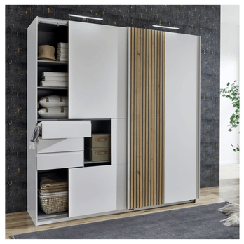 Šatníková skriňa CONOR biela 2