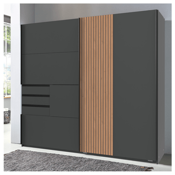 Šatníková skriňa CONOR grafitová 1