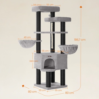 Mačacie škrabadlo COONS sivá/čierna 2