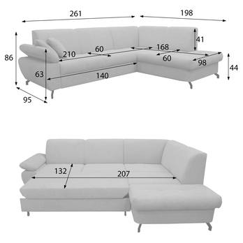 Sedacia súprava CORA pravá, oranžová 8