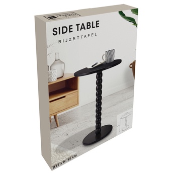 Odkladací stolík CORA čierna, výška 50 cm 1