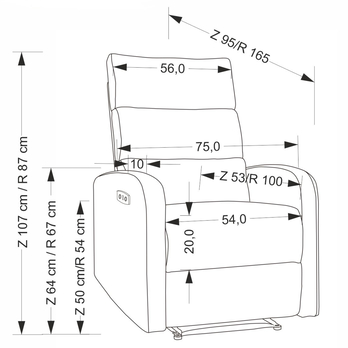 Relaxačné kreslo CORANAU svetlobéžová 13