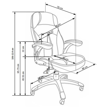 Kancelárske kreslo CORLUS svetlohnedá 8