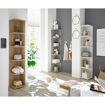 Regál CORNER LIGHT biela 5