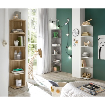 Regál CORNER LIGHT biela 6