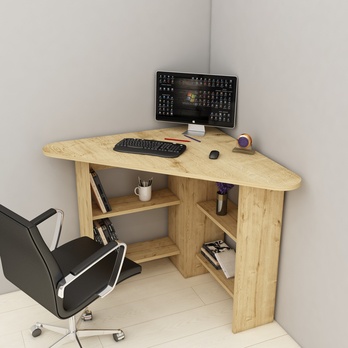 Rohový písací stôl CORNER dub sapphire 1