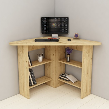 Rohový písací stôl CORNER dub sapphire 3