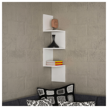 Nástenná polica CORNER biela 1