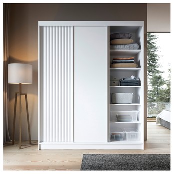 Šatníková skriňa CORRES IV biela 6