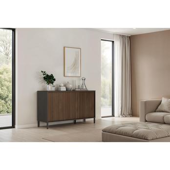 Komoda CORTINA 3D antracitová/tmavohnedá 4