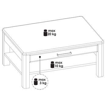 Konferenčný stolík CORTINA dub tmavý grande 3