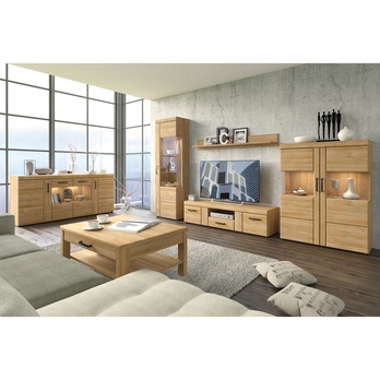 Nástenná polica CORTINA dub grande tmavý, šírka 156 cm 1