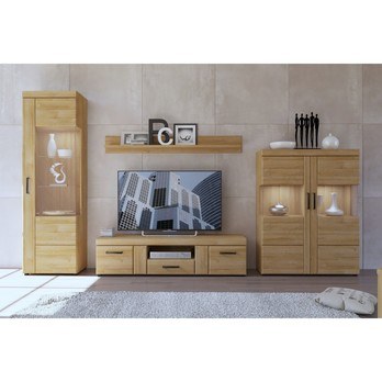 Nástenná polica CORTINA dub tmavý grande, šírka 117 cm 1