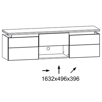 TV stolík CORTINA biela 3