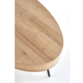 Konferenčný stolík CORULANO dub zlatý/čierna 4