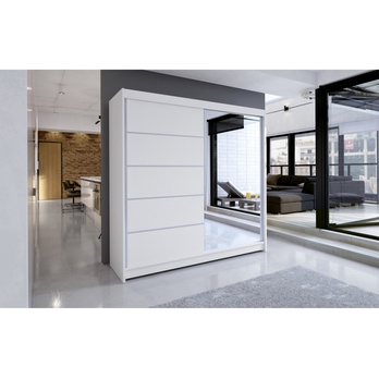 Šatníková skriňa CORY biela 3