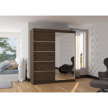 Šatníková skriňa CORY čokoládová 1