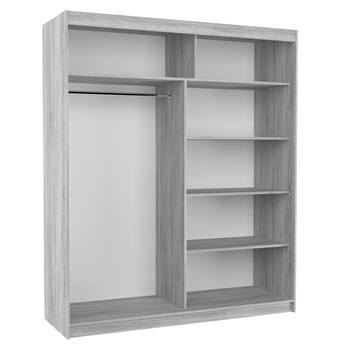 Šatníková skriňa CORY čierna/biela 2