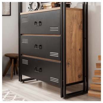 Knižnica COSMO II borovica atlantická/čierna 2