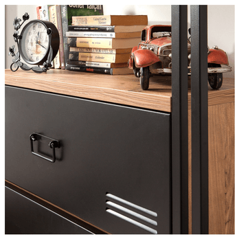 Knižnica COSMO II borovica atlantická/čierna 4