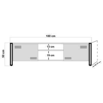 TV komoda COSMO borovica atlantická/čierna 4