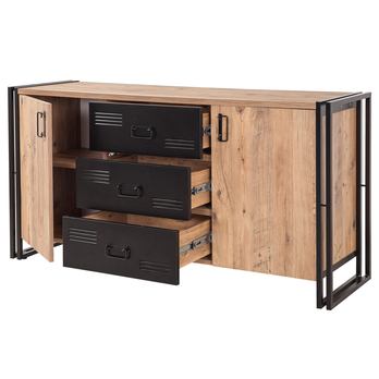 Komoda COSMO borovica atlantická/čierna 2