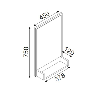 Zrkadlo COSTA čierna 4