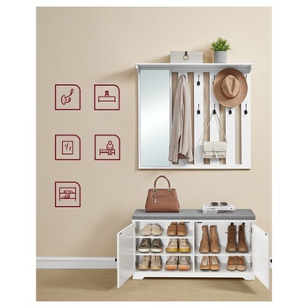 Predsieňová zostava COTTAGE biela 2