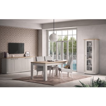 Jedálenský stôl COUNTRYS 10 dub cadiz/biela 1