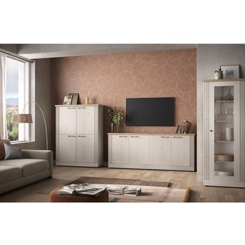 Komoda COUNTRYS 6 dub cadiz/biela 1