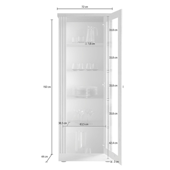 Vitrína COUNTRYS 7 dub cadiz/biela 5