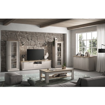 Konferenčný stolík COUNTRYS 8 dub cadiz/biela 1