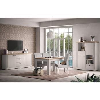 Jedálenský stôl COUNTRYS 9 dub cadiz/biela 1