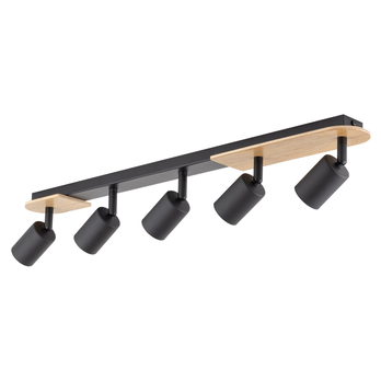 Bodové svietidlo COVER 5 čierna/prírodná 3