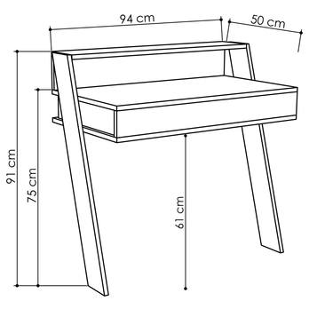 Písací stôl COWORK biela 3