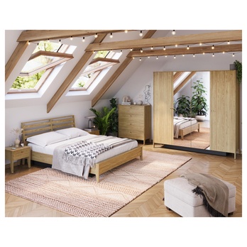 Posteľ s roštom COZY olejovaný dub, 160x200 cm 4