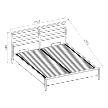 Posteľ s roštom COZY olejovaný dub, 160x200 cm 9