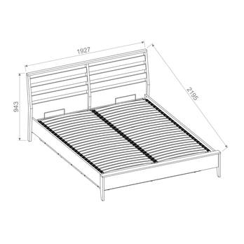 Posteľ s roštom COZY olejovaný dub, 180x200 cm 9