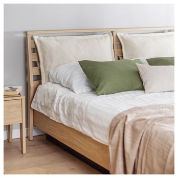 Čalúnené podhlavníky COZY béžová, 2 ks, na šírku 180 cm 2