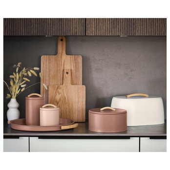 Nádoba na chlieb CREME biela/drevo 3