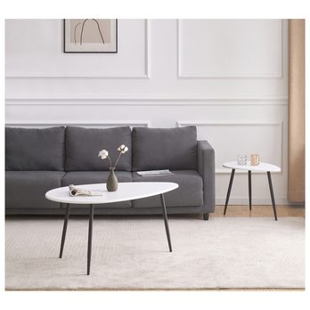 Konferenčný stolík CREMONA 1 biela/čierna 6