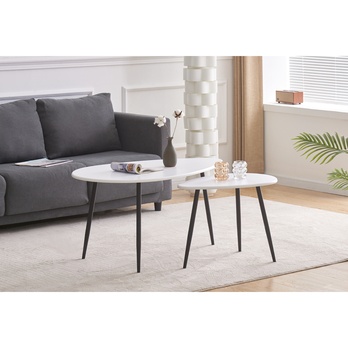 Konferenčný stolík CREMONA 1 biela/čierna 1