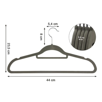Vešiaky CRF20 sivá, 20 ks 8