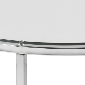 Odkladací stolík CROSS priehľadná/chróm 3