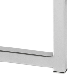 Odkladací stolík CROSS priehľadná/chróm 5