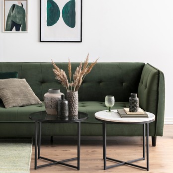 Odkladací stolík CROSS priehľadná/čierna 1